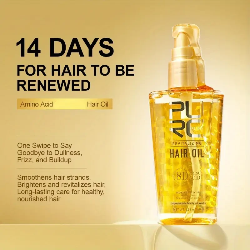 PURC Summer Amino Acid Hair Care Oil  Smoothing, Non-Greasy Marula & Argan Oil Formula