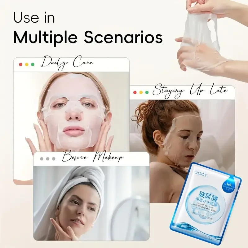 OPOSI Hydroxy Acid Moisturizing Mask Deep Hydration with Hyaluronic Acid (25ml 10 Sheets)