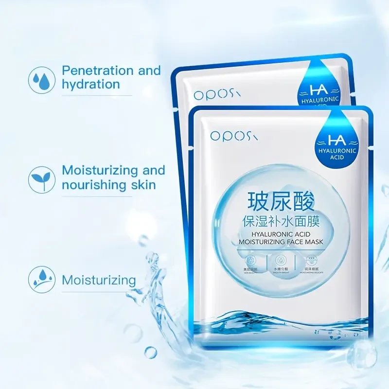OPOSI Hydroxy Acid Moisturizing Mask Deep Hydration with Hyaluronic Acid (25ml 10 Sheets)