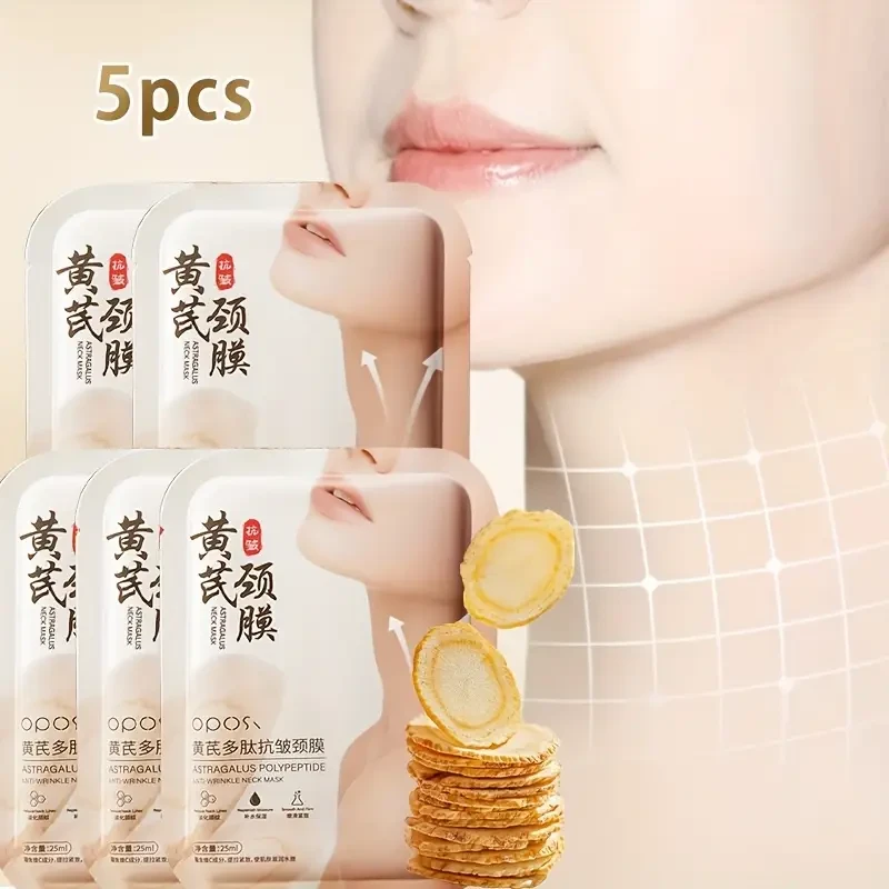 OPOSI Astragalus Polypeptide Neck Mask  Hydrating, Lifting & Neckline-Smoothing Treatment (5pcs)