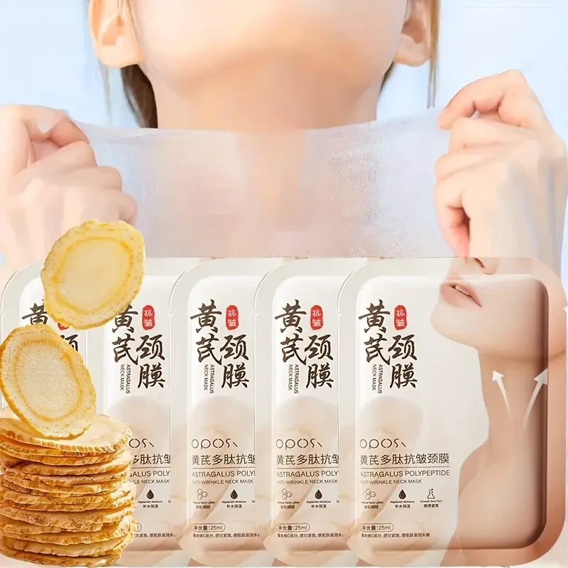 OPOSI Astragalus Polypeptide Neck Mask  Hydrating, Lifting & Neckline-Smoothing Treatment (5pcs)