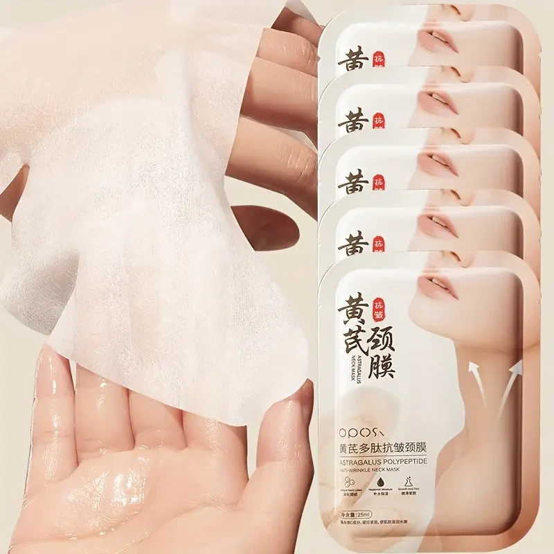 OPOSI Astragalus Polypeptide Neck Mask  Hydrating, Lifting & Neckline-Smoothing Treatment (5pcs)