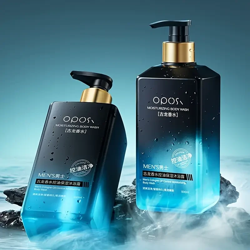 OPOSI Mens Cologne Shower Gel  Deep Cleansing 2-in-1 Shampoo & Body Wash
