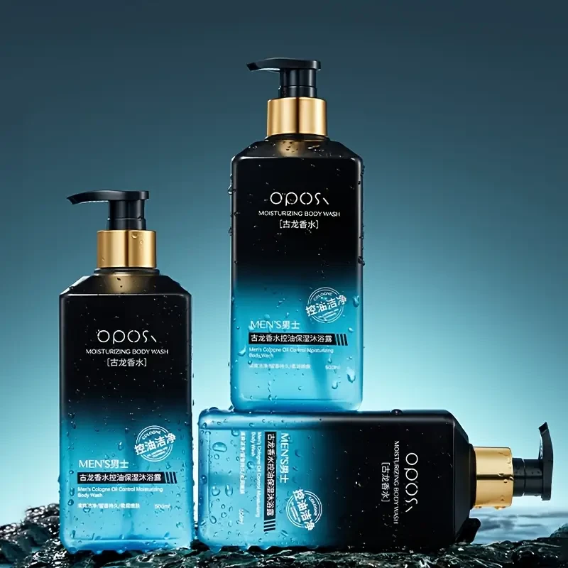 OPOSI Mens Cologne Shower Gel  Deep Cleansing 2-in-1 Shampoo & Body Wash