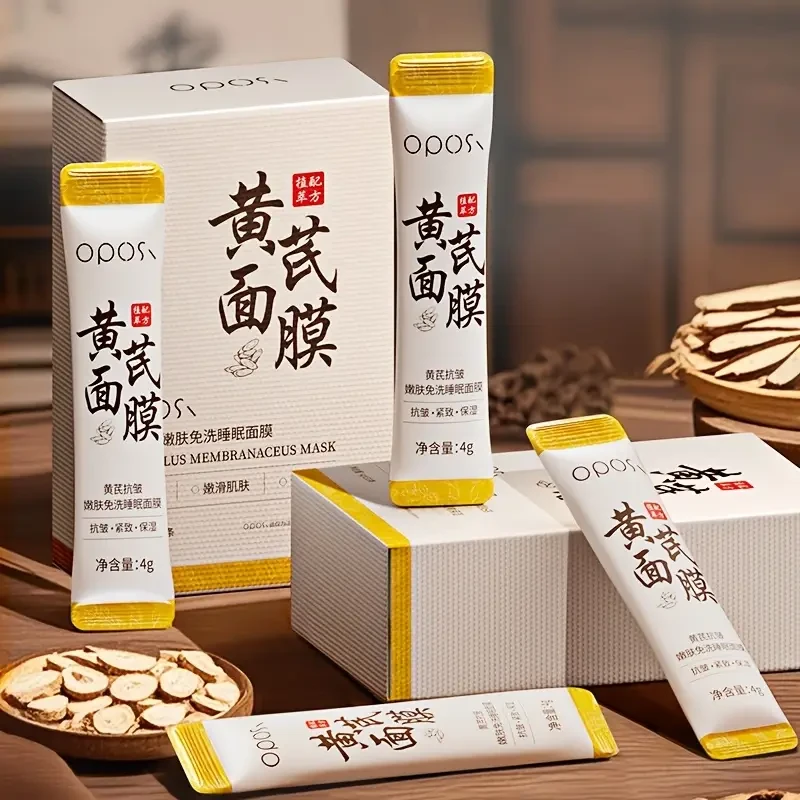 OPOSI Astragalus Leave-On Sleeping Mask  30 Herbal Collagen Strips for Overnight Hydration & Glow