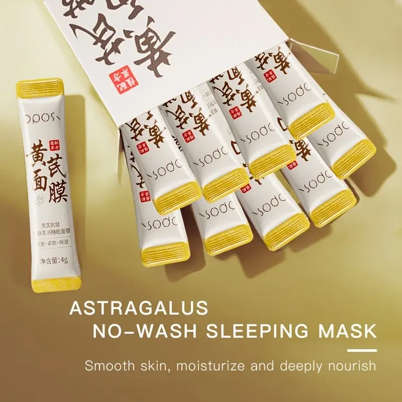 OPOSI Astragalus Leave-On Sleeping Mask  30 Herbal Collagen Strips for Overnight Hydration & Glow