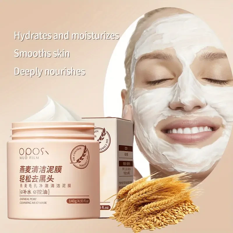 OPOSI Oat Pore Cleansing Mask  Gentle, Alcohol-Free & Deep Moisturising Formula