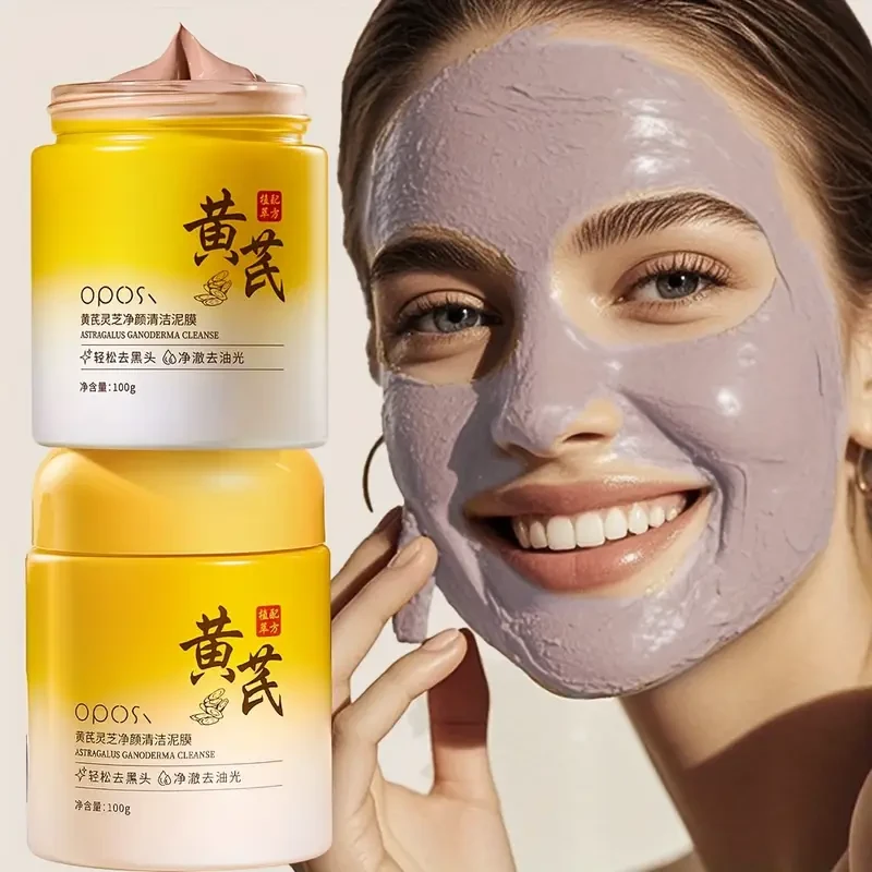 OPOSI Astragalus Reishi Cleansing Mask Deep Cleansing, Pore Refining & Hydrating Formula