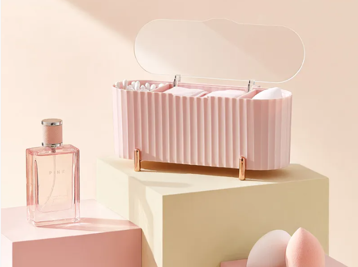 Desktop Dust-Proof Storage Box  Multi-Function Organizer for Makeup, Toothpicks, Floss & Small Essentials