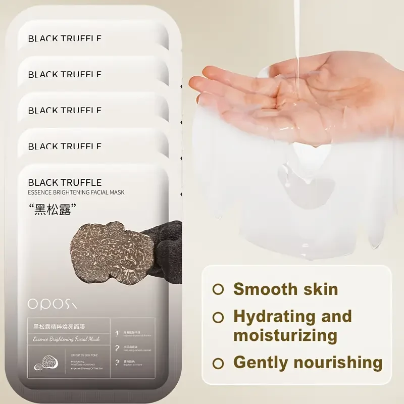 OPOSI Black Truffle Essence Mask  Deep Hydration, Brightening & Gentle Skin Nourishment