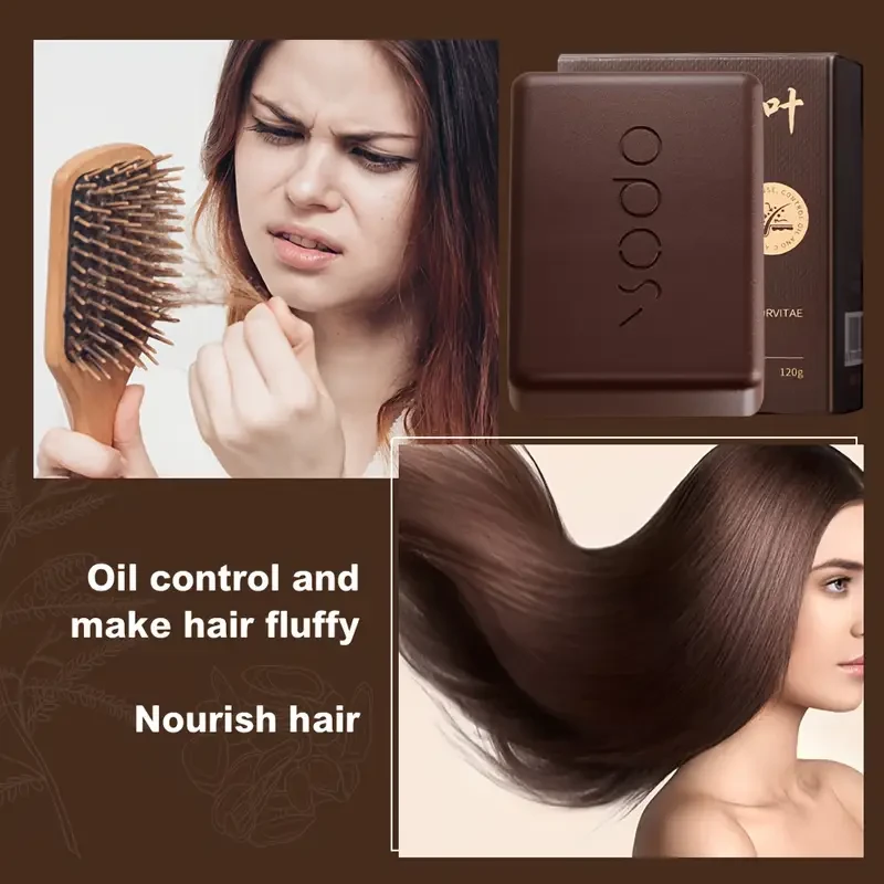 OPOSI Herbal Shampoo Bar 120g Deep Cleansing & Moisturising Solid Shampoo