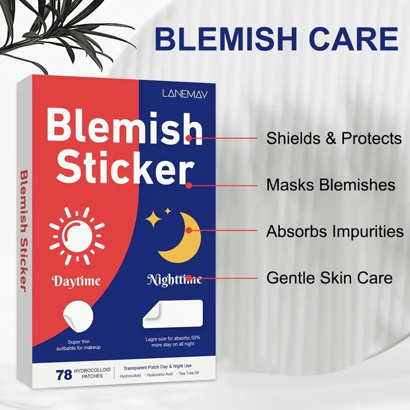 LANEMAY 78pcs Pimple Patch Set  Hydrocolloid Day & Night Acne Cover Patches