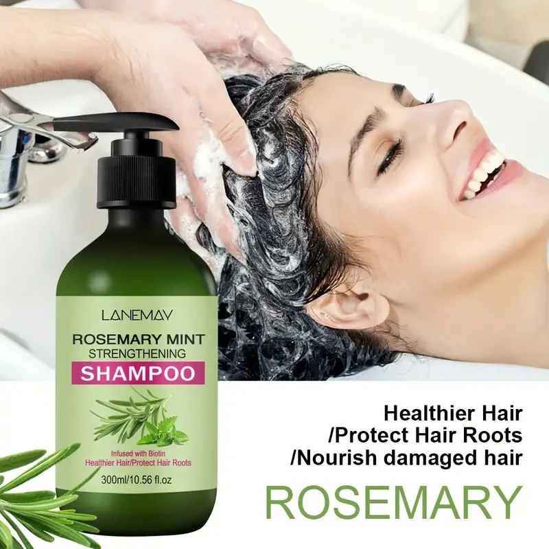 LANEMAY Rosemary Mint Shampoo  Strengthening Cleanser for Weak & Brittle Hair