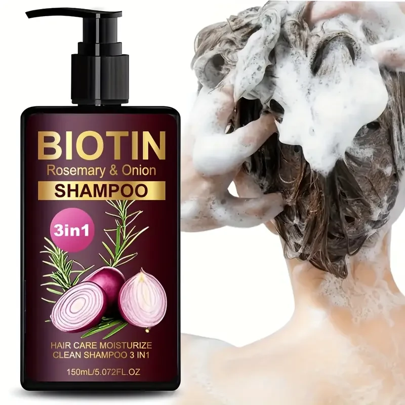 LANEMAY Biotin, Rosemary & Onion 3-in-1 Shampoo Deep Clean, Moisturise & Strengthen