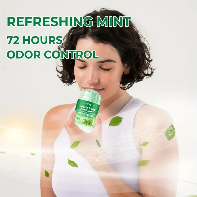 LANEMAY Whole Body Deodorant 72H Freshness with Mint Scent & Gentle Skin Care