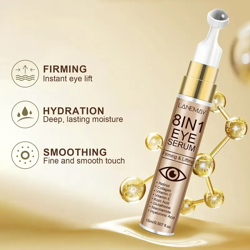 LANEMAY 8-in-1 Eye Serum Hydrating, Brightening & Lifting Under-Eye Formula