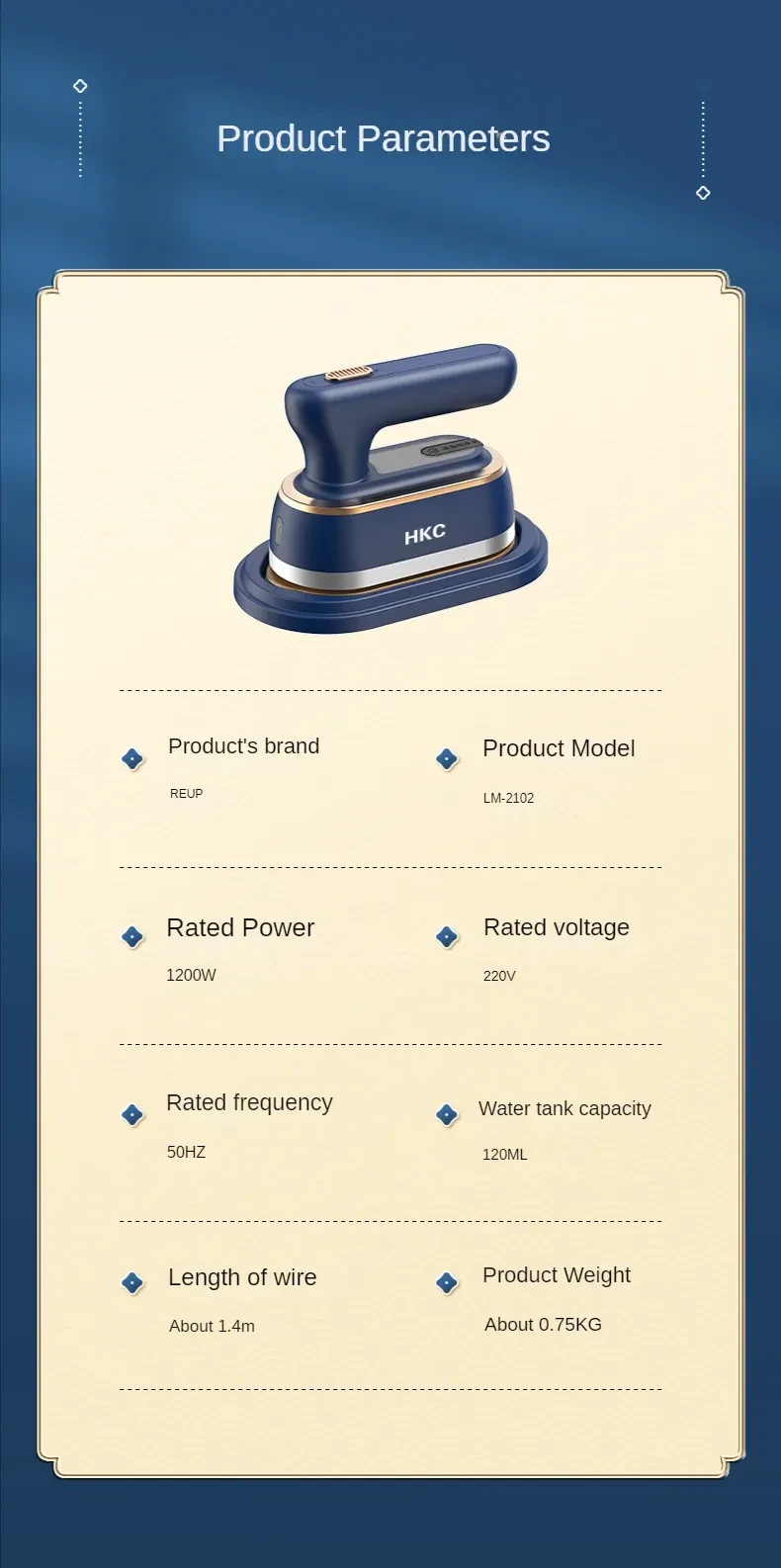 Handheld Garment Steamer Home Folding Portable