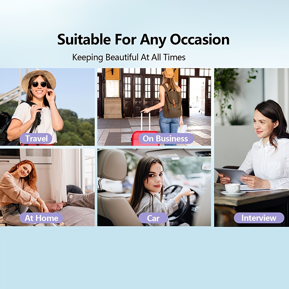 GENAI Cordless Hair Straightener Brush  Rapid Heating & Anti-Scald USB Rechargeable Hot Comb