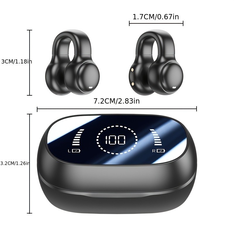 GENAI M47 Earbud Headphones Compact Wireless Earbuds with ANC & Long Endurance