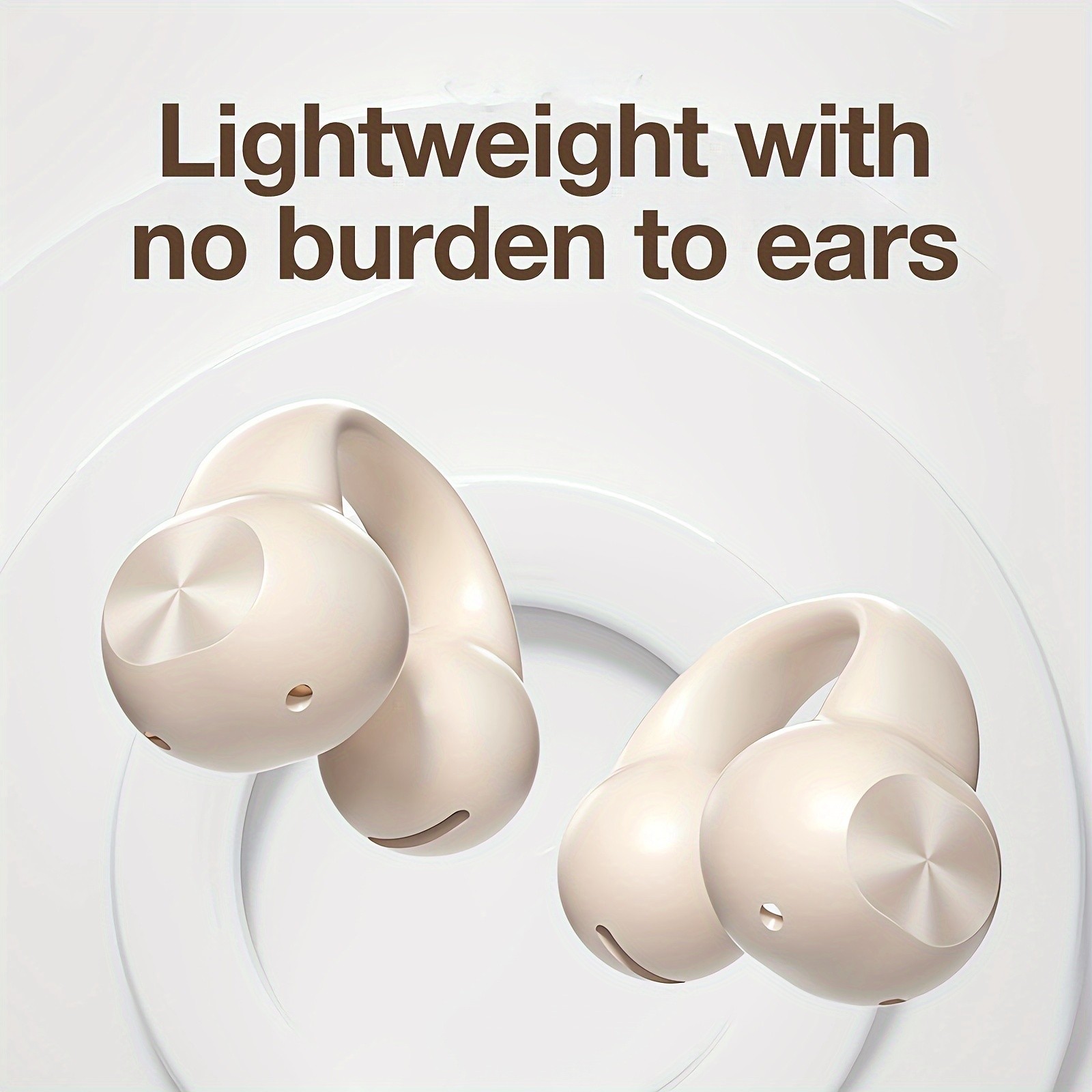 GENAI J01 Wireless Earbuds  Open-Ear Clip Headphones with Touch Volume Control