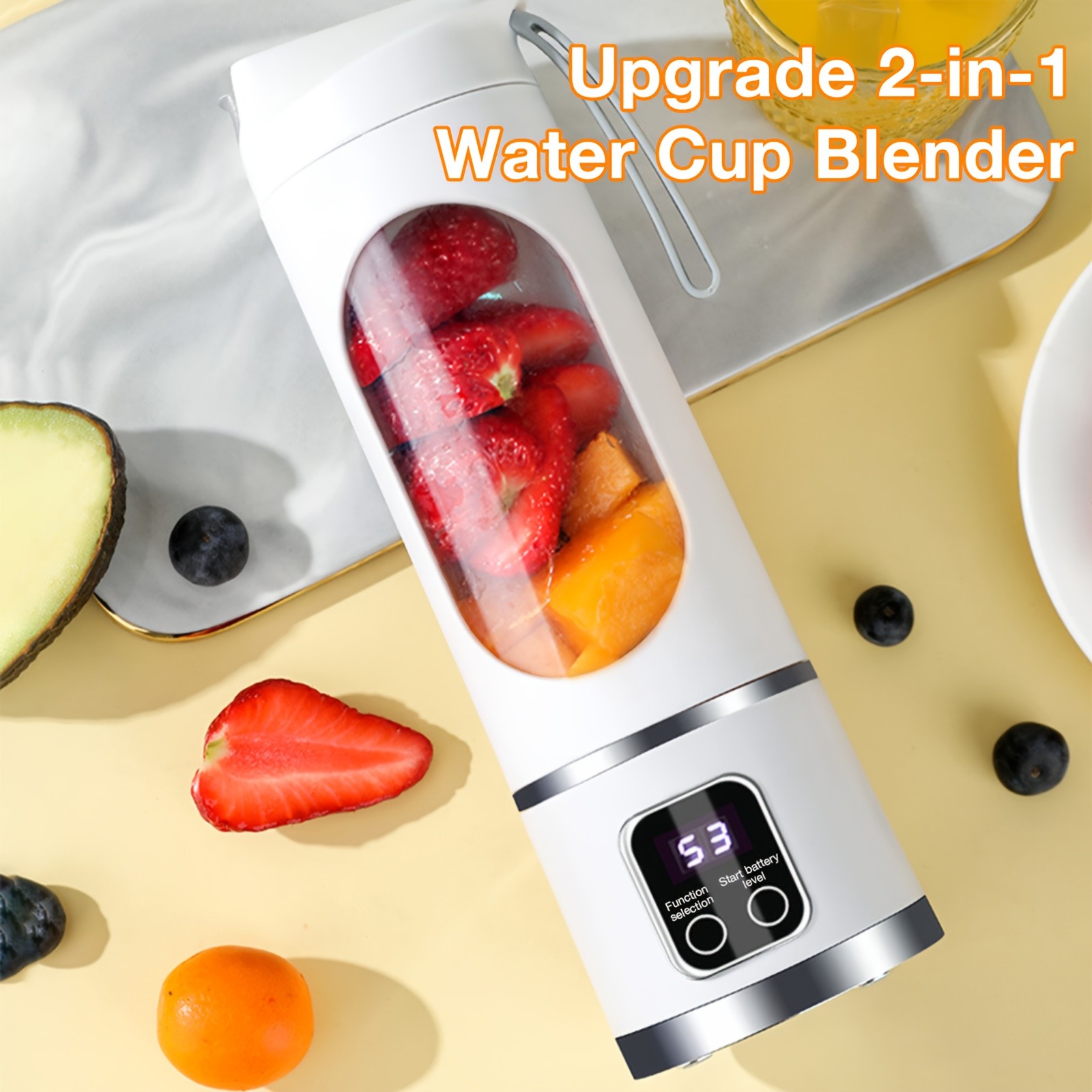 GENAI HS-860 Portable Citrus Juicer 2-in-1 Convenience for Fresh Juice Anywhere