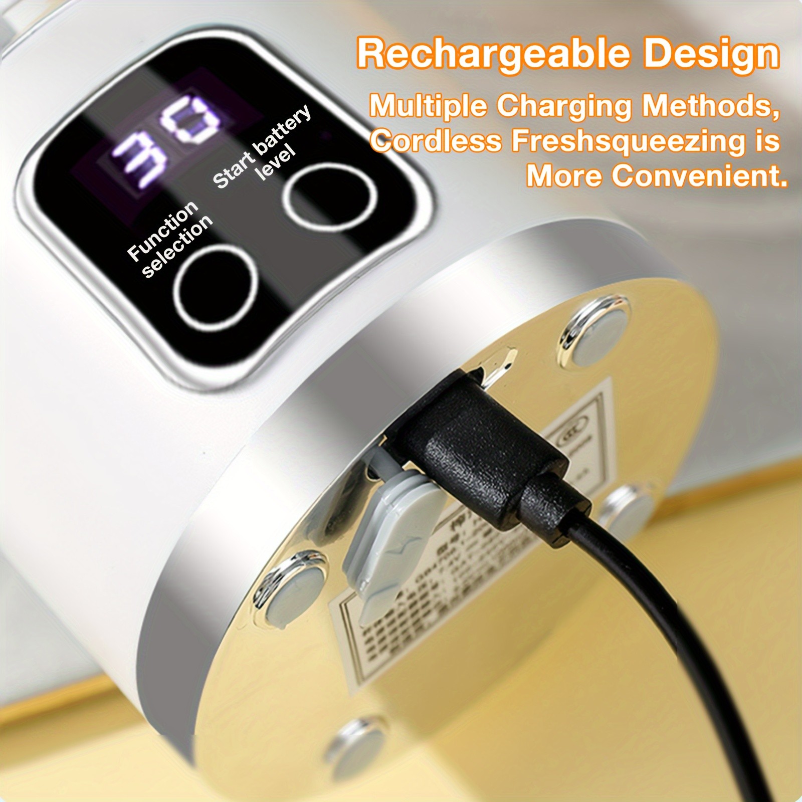 GENAI HS-860 Portable Citrus Juicer 2-in-1 Convenience for Fresh Juice Anywhere