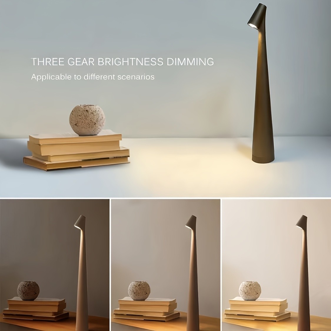 GENAI Rechargeable Cordless LED Desk Lamp Portable, Modern & Effortlessly Bright Anywhere