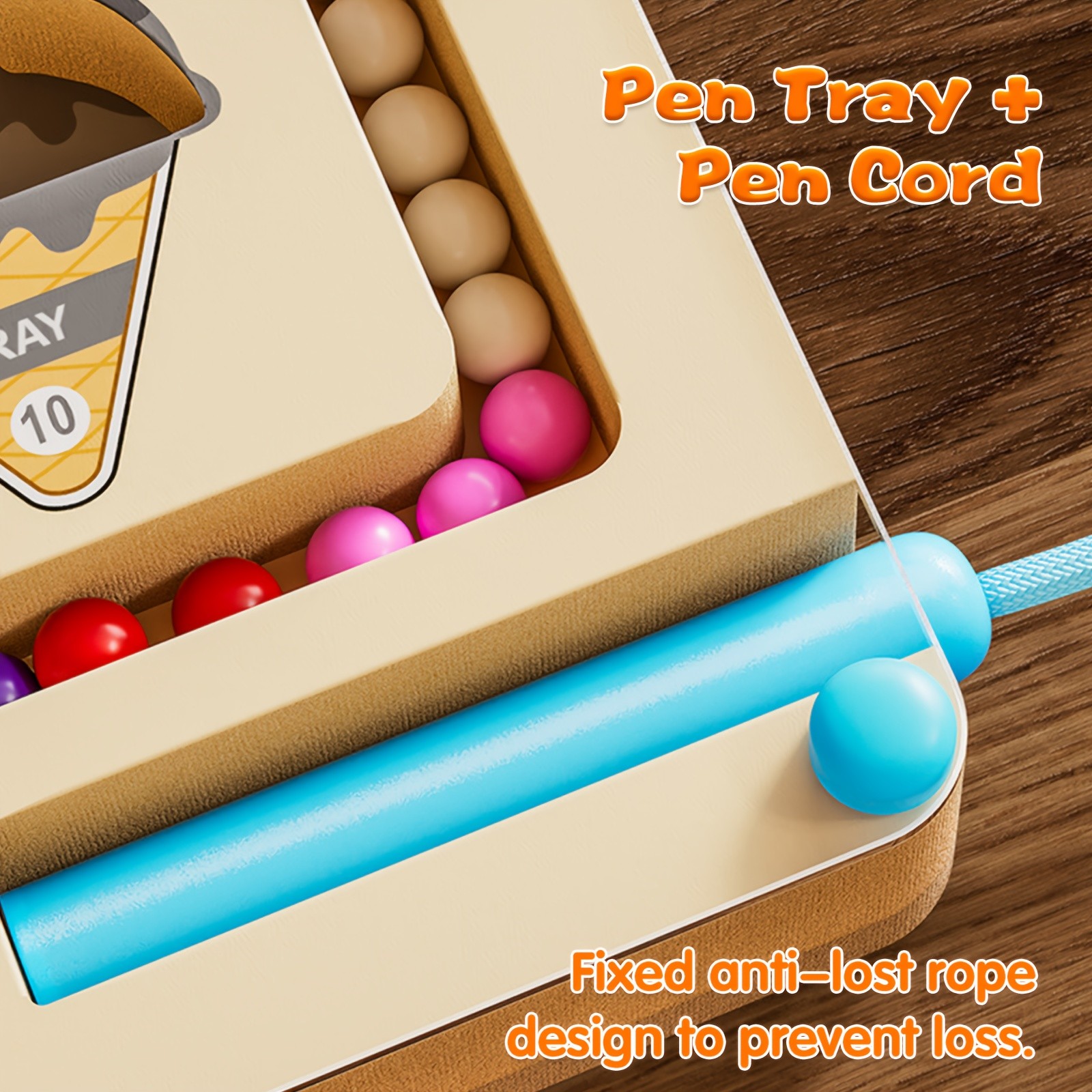 GENAI Wooden Magnetic Colour & Number Maze Puzzle Board  A Fun Learning Adventure for Curious Minds