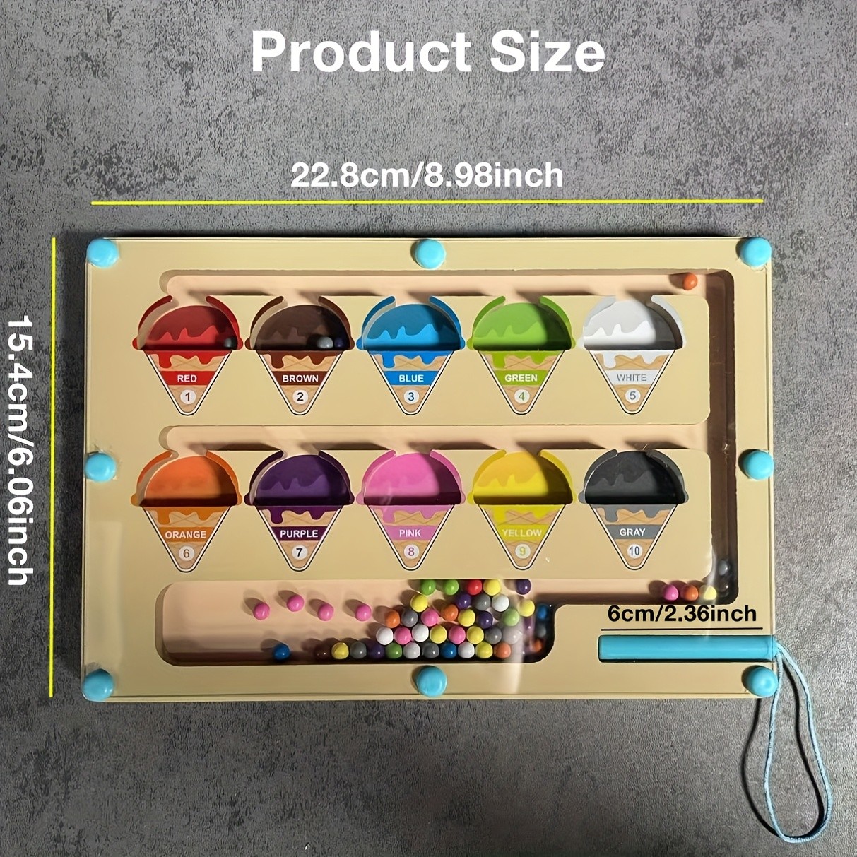 GENAI Wooden Magnetic Colour & Number Maze Puzzle Board  A Fun Learning Adventure for Curious Minds