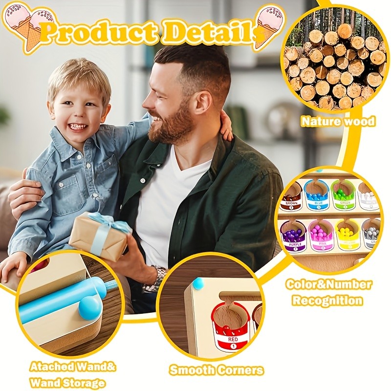 GENAI Wooden Magnetic Colour & Number Maze Puzzle Board  A Fun Learning Adventure for Curious Minds