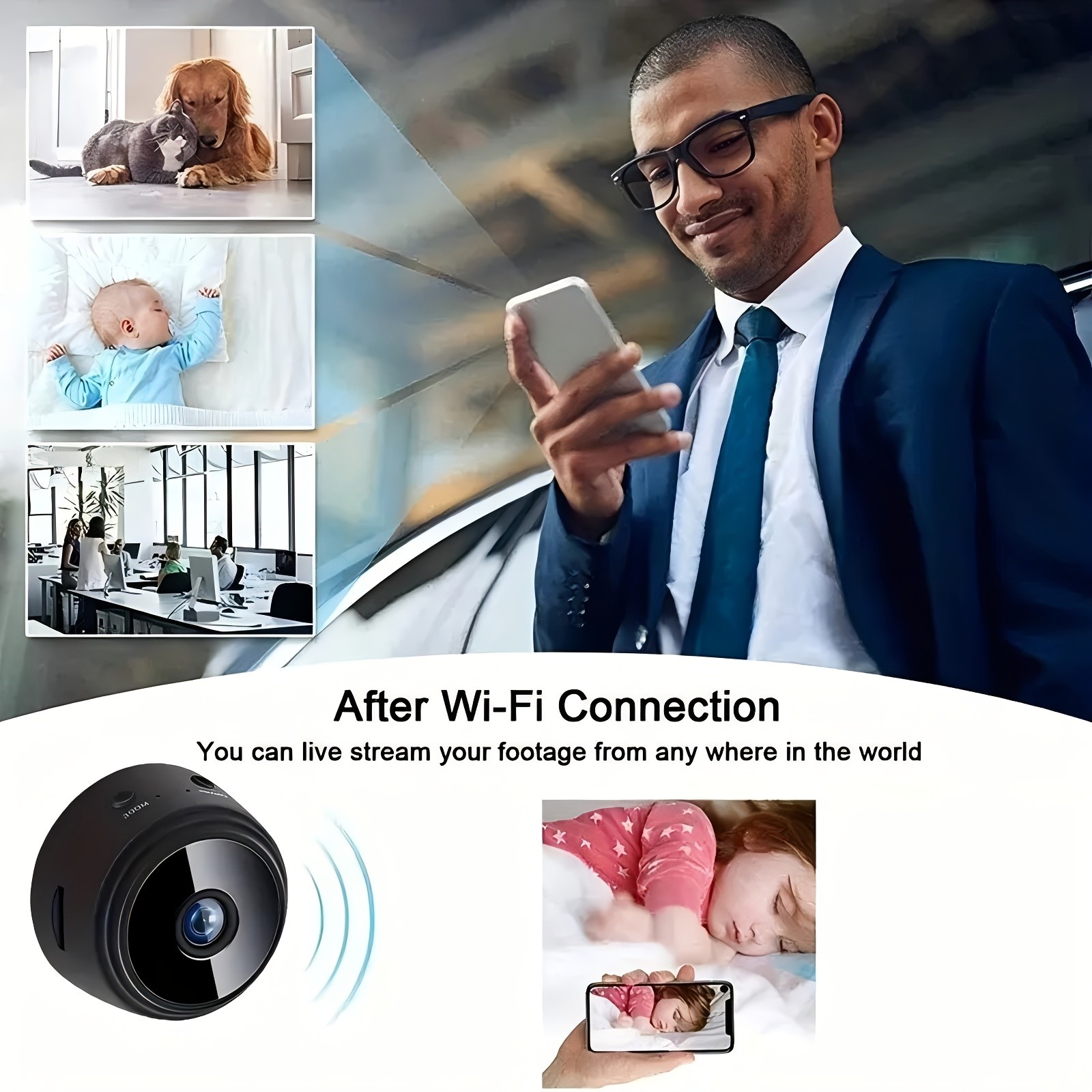 GENAI Wireless WiFi Security Camera  Compact 480P HD Protection for Every Kiwi Home