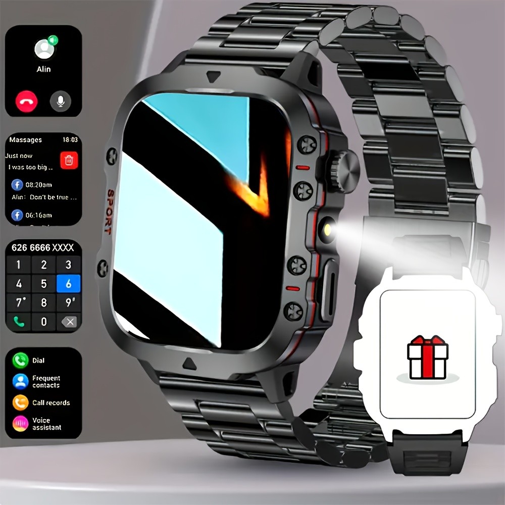 ERUN Mens Outdoor Smart Watch  4.6 cm HD Touchscreen Power for Sport, Adventure & Everyday Life
