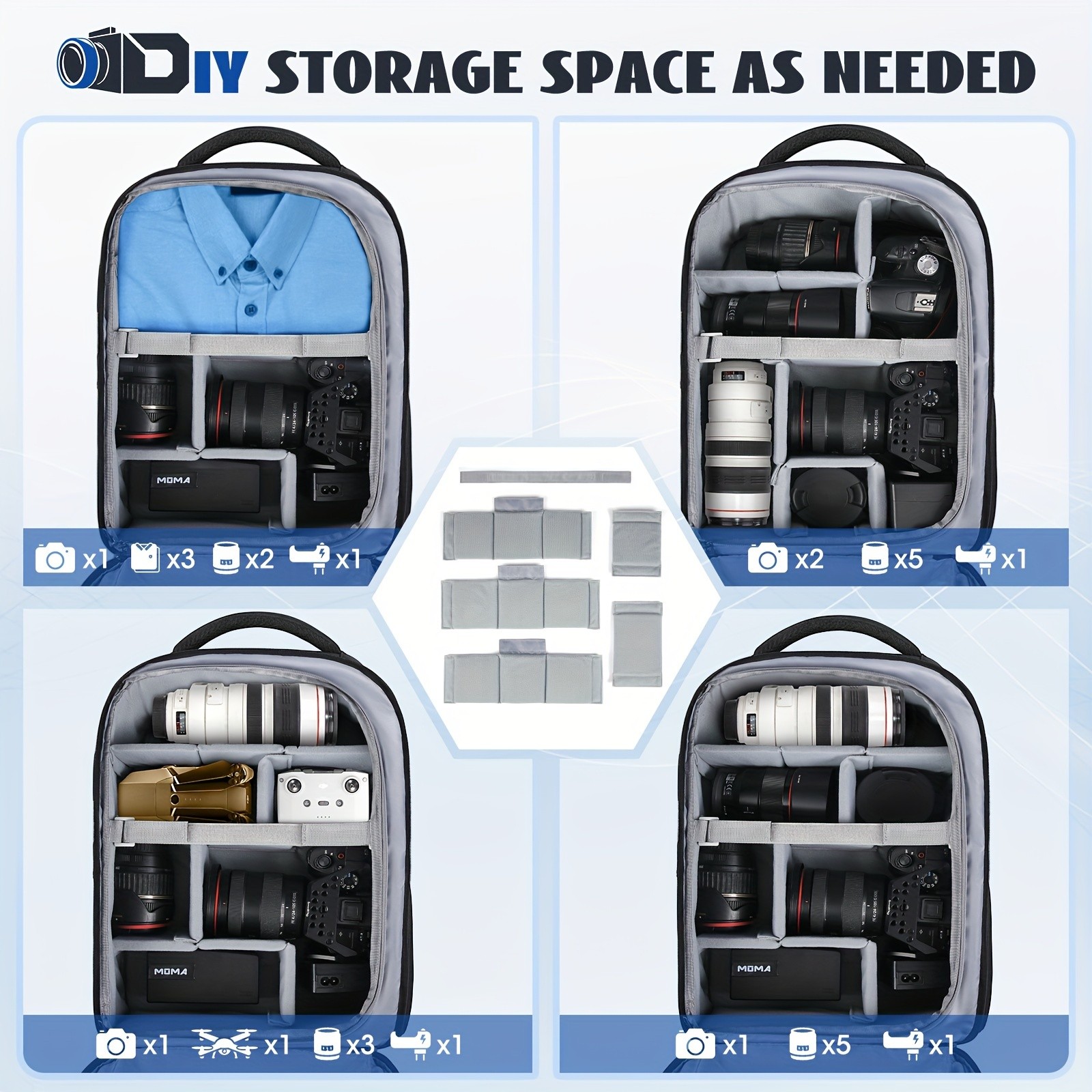 RAINSMORE Camera Backpack Professional Protection for Photographers on the Move