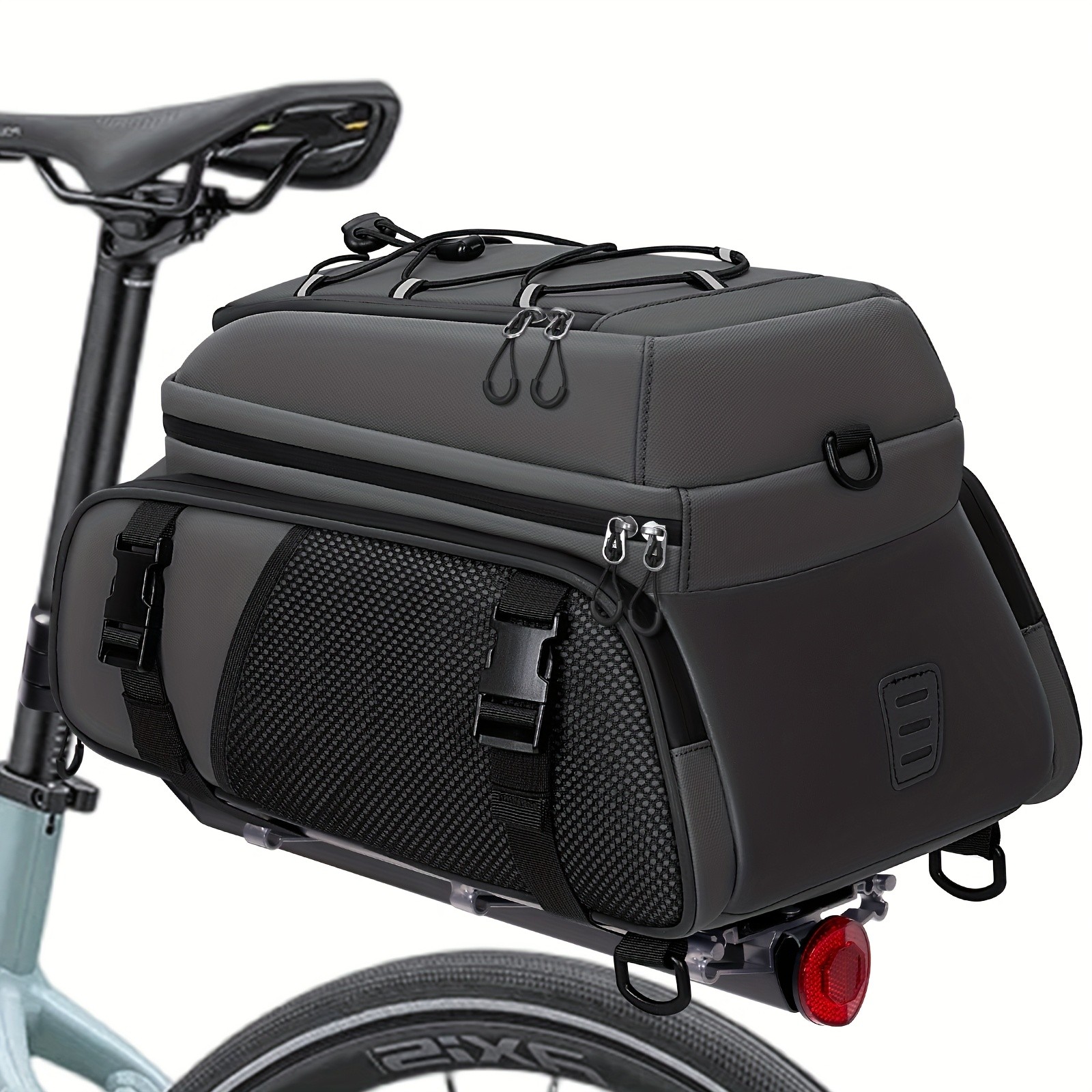 RAINSMORE 4-in-1 Expandable Bike Bag  Ultimate 15L Storage for Cycling, Commuting & Outdoor Adventures