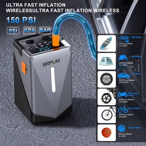 BRPOM Car Jump Starter with Air Compressor  Your All-In-One Roadside Rescue Companion