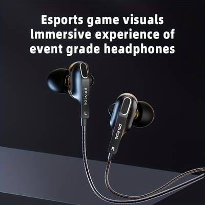 POLVCDG Type-C Wired Gaming Headphones  Noise-Isolating, Anti-Tangle & Built for Gamers