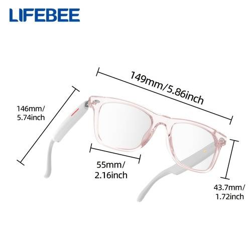 LIFEBEE AI Translation Glasses  Smart Wireless Eyewear for Language, Travel & Outdoor Lifestyle