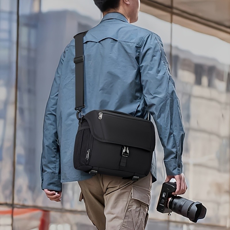 RAINSMORE Camera Bag Compact, Protective & Travel-Ready for DSLR, Mirrorless & Action Cameras