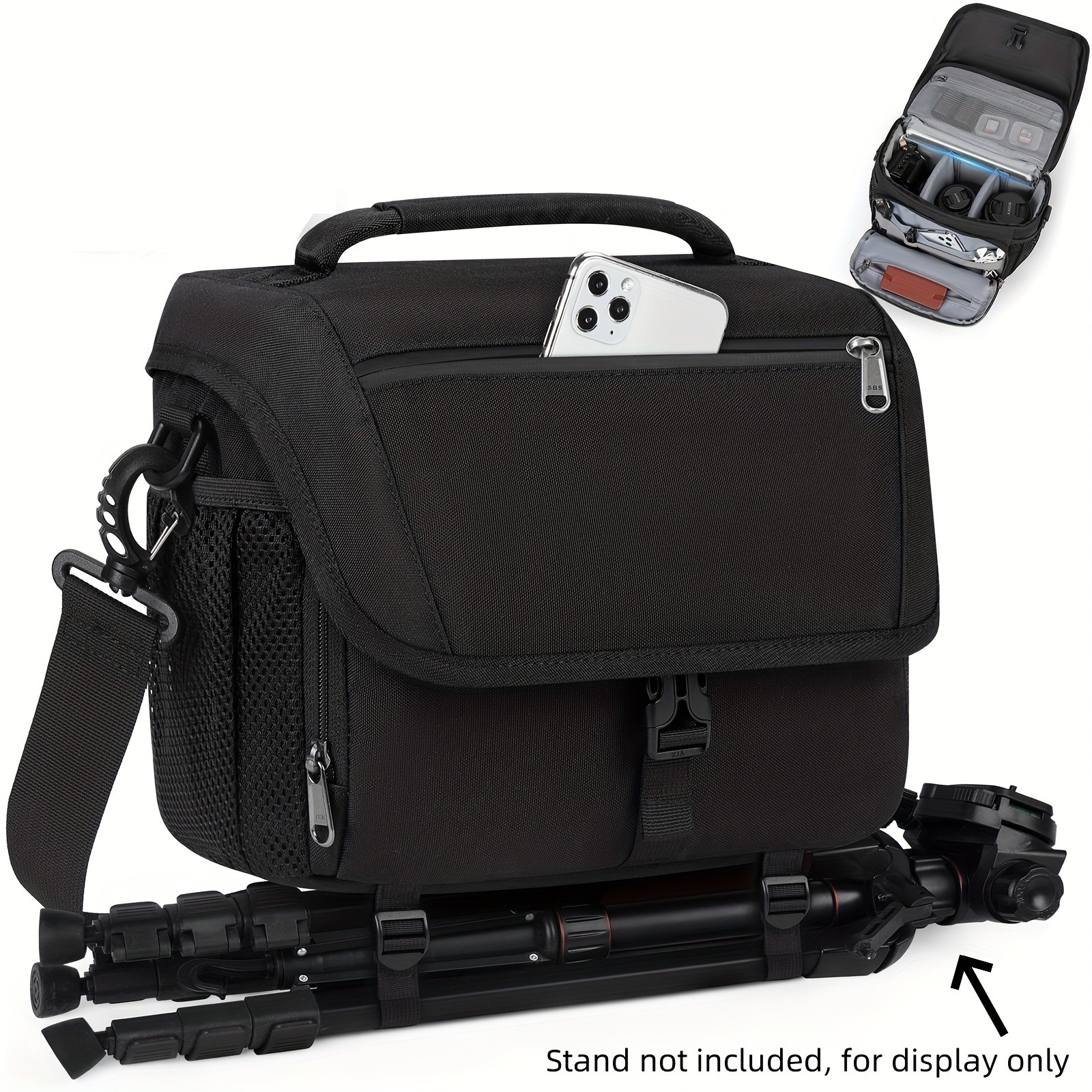 RAINSMORE Camera Bag Compact, Protective & Travel-Ready for DSLR, Mirrorless & Action Cameras