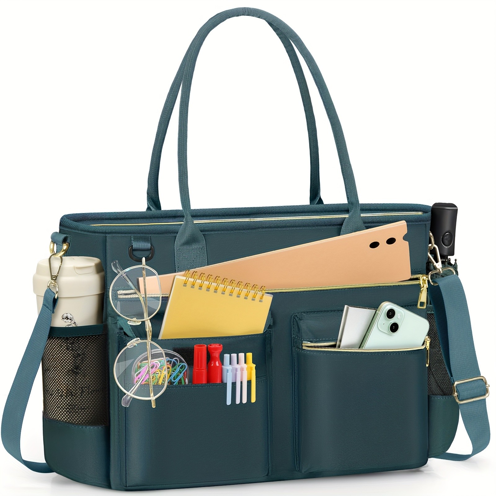 RAINSMORE Womens 39.62 cm Laptop Bag Professional Large Work Tote for Teachers, Nurses & Office Life