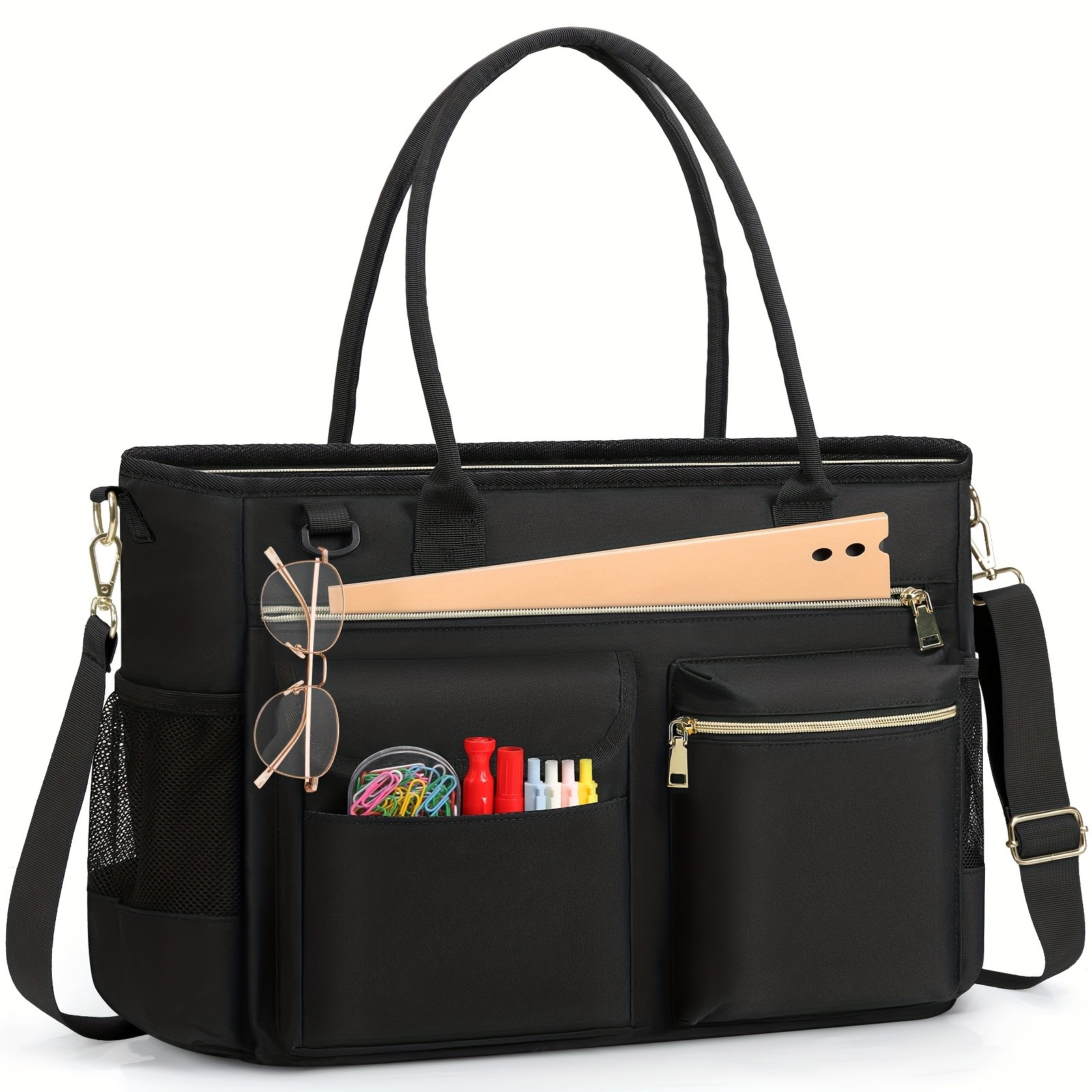 RAINSMORE Womens 39.62 cm Laptop Bag Professional Large Work Tote for Teachers, Nurses & Office Life