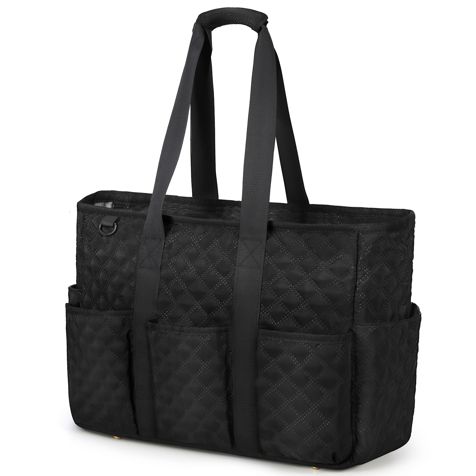 RAINSMORE Womens Large Laptop Tote Bag  15.6" Compartment, Heavy-Duty Organisation for Work, School & Travel