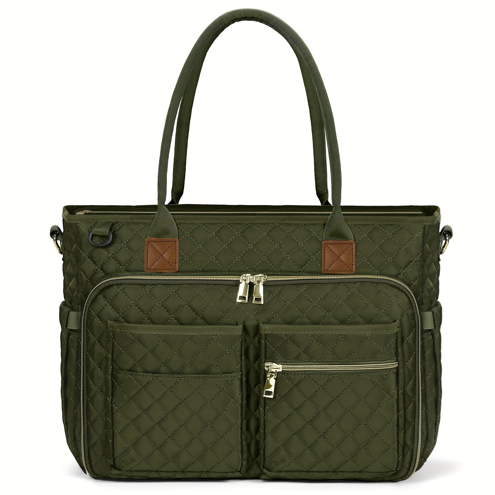 NUBILY Womens 15.6-Inch Teachers Laptop Bag  Professional Work Tote with Insulated Pocket & Crossbody Strap