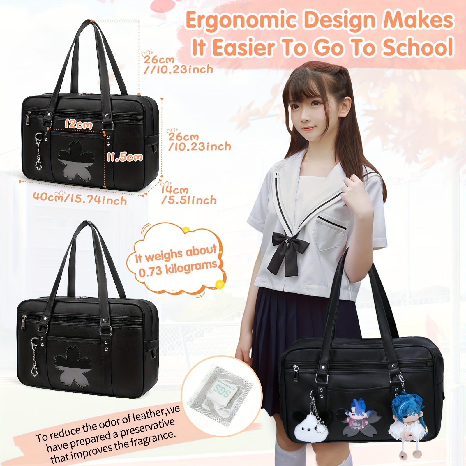 NUBILY Large Capacity Boston Bag Stylish, Durable & TSA-Compliant for Middle & High School Students