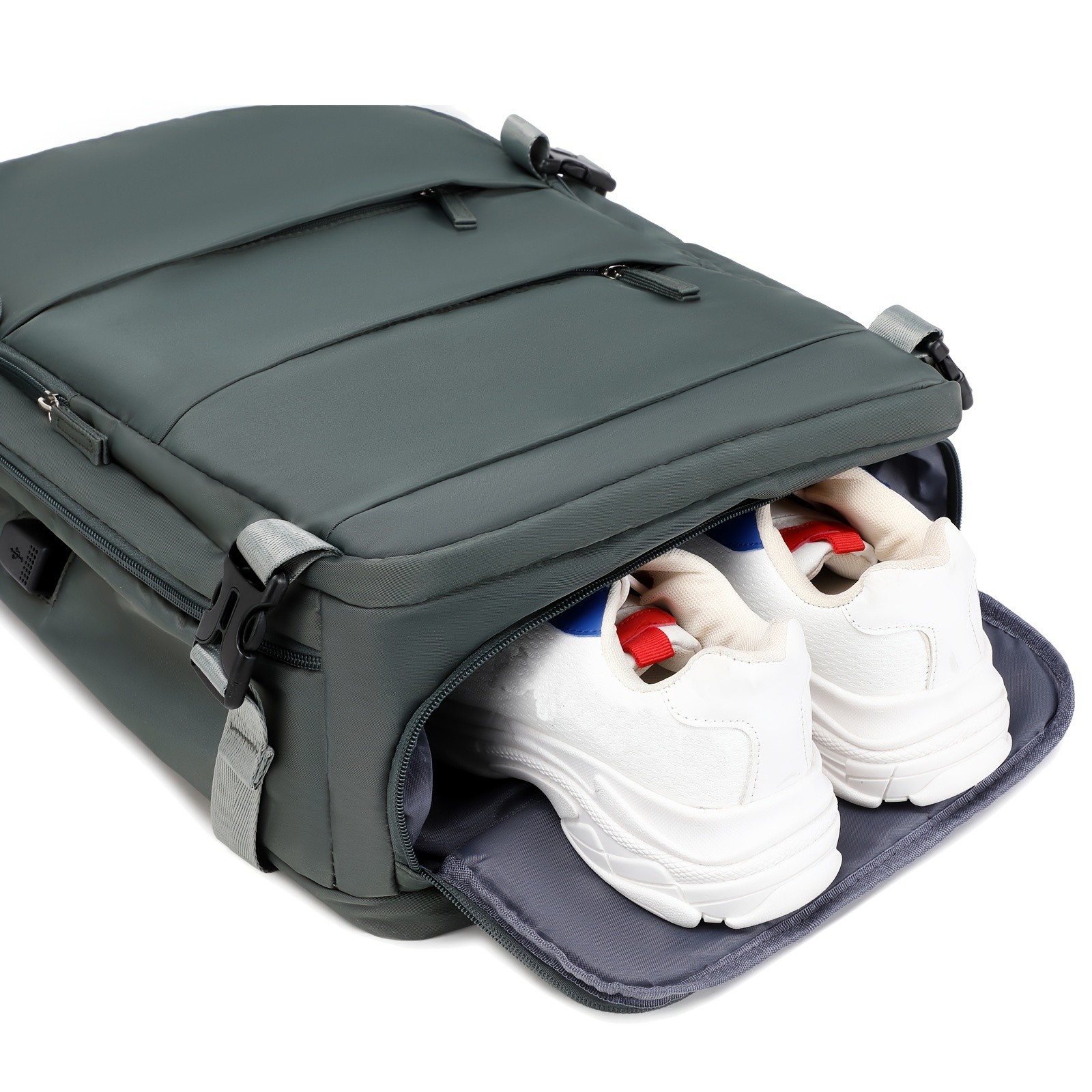 ENOSHI Ladies Laptop Backpack  Airline-Approved Travel Bag with USB Charging & 15.6-Inch Laptop Compartment