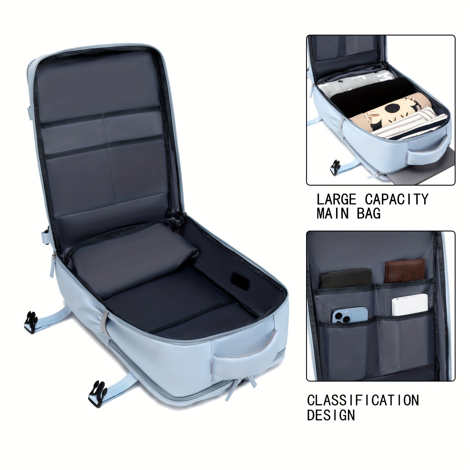 ENOSHI Ladies Laptop Backpack  Airline-Approved Travel Bag with USB Charging & 15.6-Inch Laptop Compartment