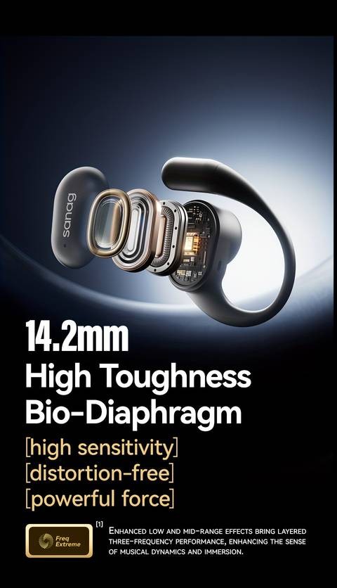 SANAG C16S TWS Wireless Earbuds HiFi Open-Back Sound, Smart Touch Control & All-Day Comfort