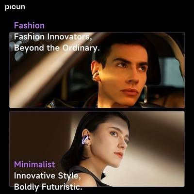 Picun W3 OWS Wireless Headphones  60H Power, 3D Surround Sound & Lightweight Open-Wear Comfort