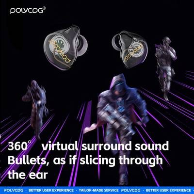 POLVCDG Gaming-Themed Wired Headphones  Stereo Sound, Comfortable Fit & High-Clarity Calls