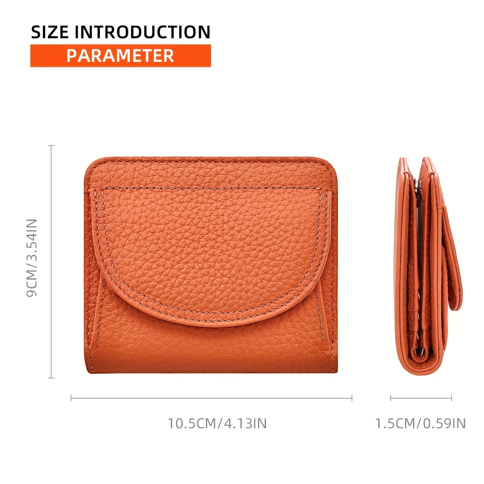 BANYANU Womens Genuine Leather Mini Wallet Set  Vintage 6-Card Holder + Coin Purse with Snap Closure